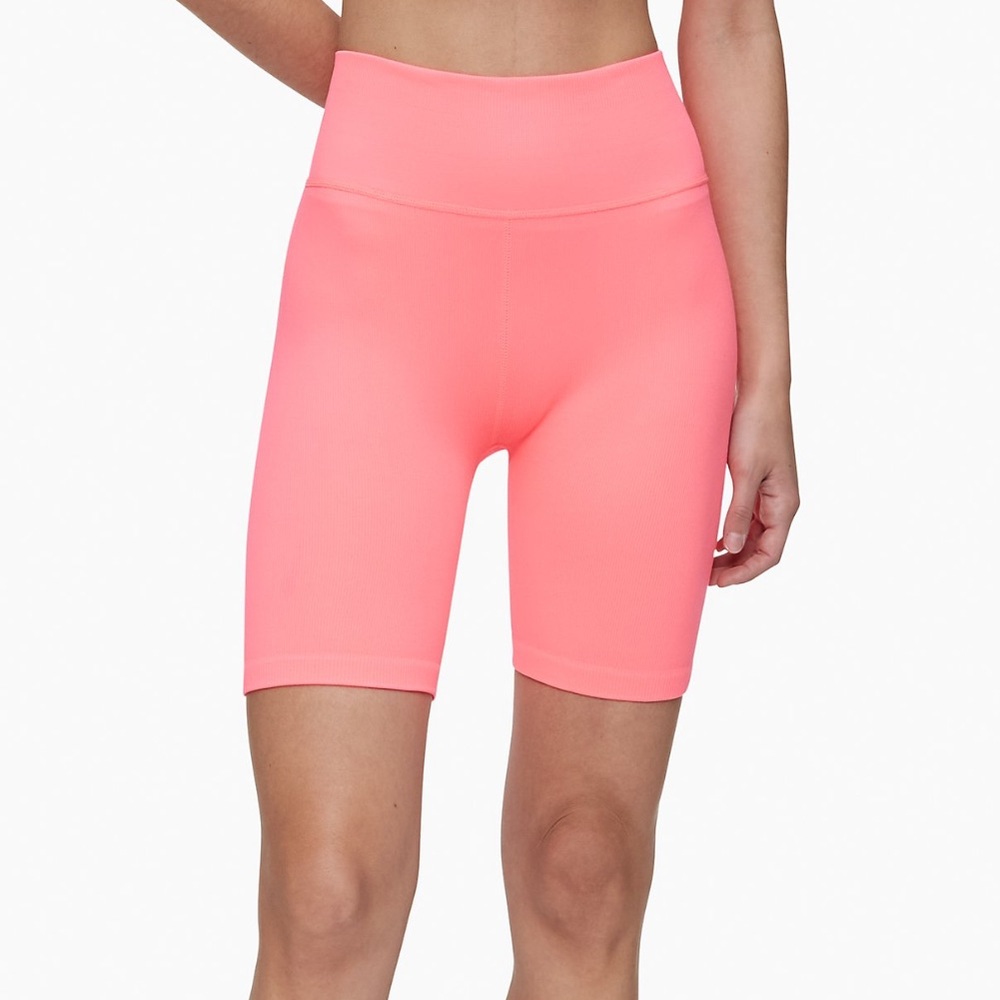 Calvin Klein Performance Thin Rib High Waisted Bike Shorts